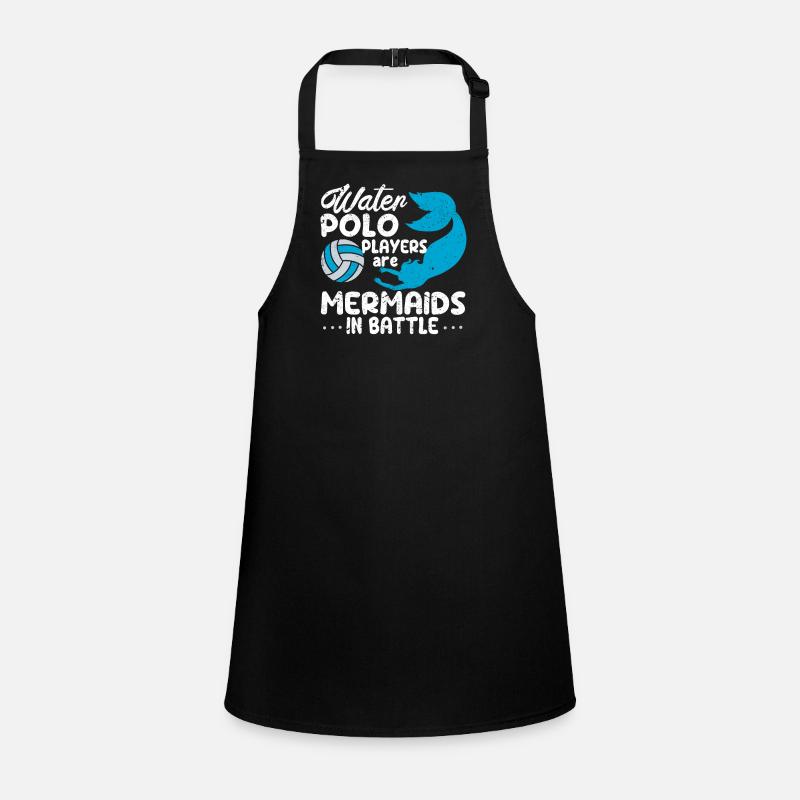 Water polo player mermaids in battle Funnier Children's Apron