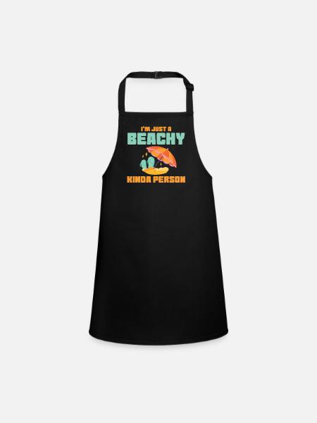 Summer Beach Holidays - Children's Apron - black - Front