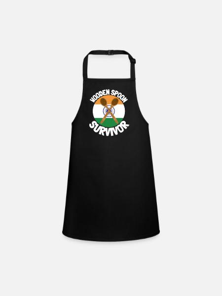 I Survived The Wooden Spoon - Parenting - Children's Apron - black - Front