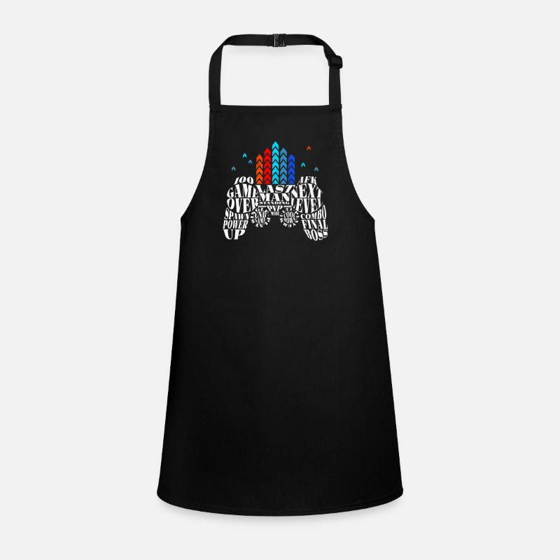 Controller motif for real gamers and gamers - Children's Apron - black