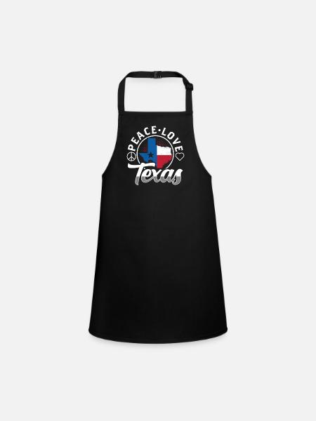 Peace Love Texas Pride Texan Texan - Tablier Enfant - noir - Devant