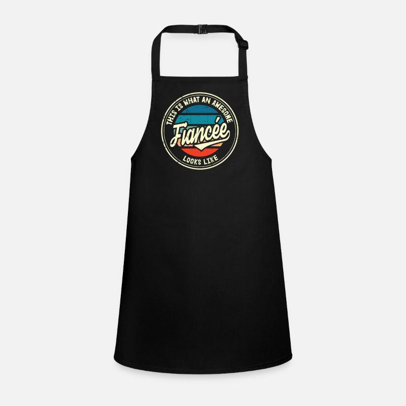 Fiancée Best Wedding Proposal Retro Gift Children's Apron