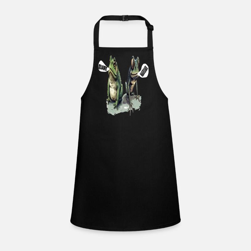 frog tadpole curd curd diet low-fat quark pun Children's Apron
