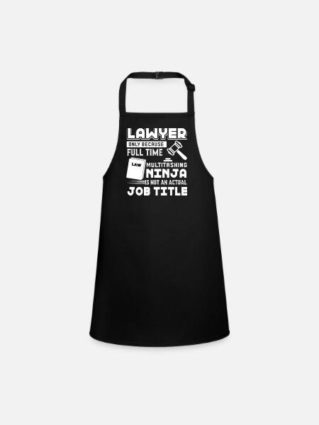 Lawyer Lawyer Job Title - Children's Apron - black - Front