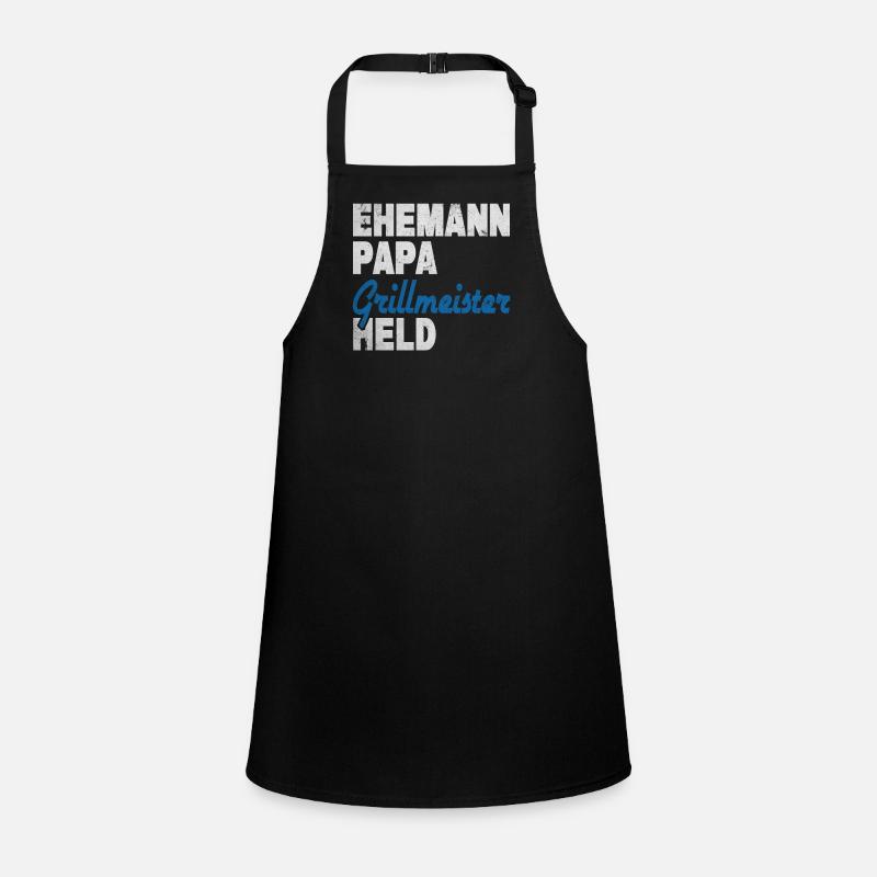 Ehemann Papa Grillmeister Held Schürze für Kinder