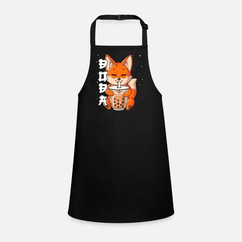 Boba Tea Fox Bubble Tea Tablier Enfant