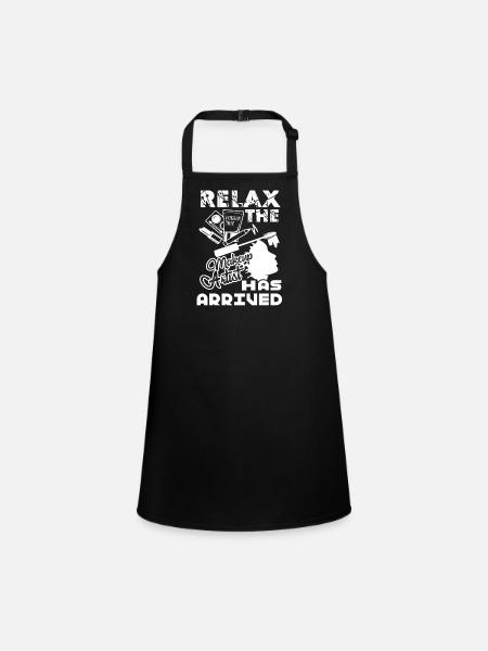 Makeup Artist Relax The Makeup Artist Has Arrived - Children's Apron - black - Front