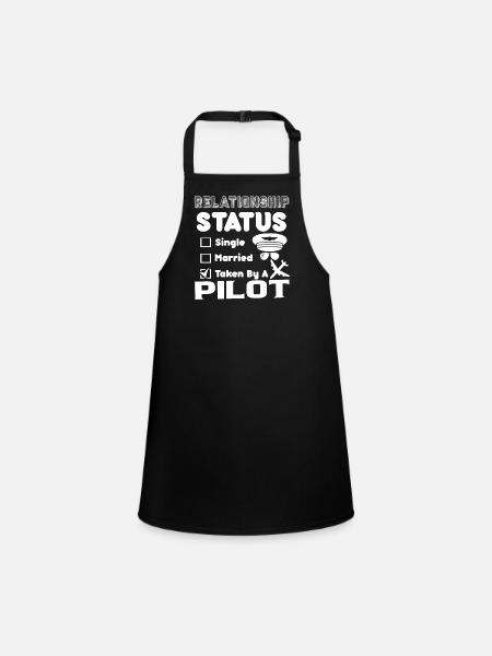 Pilot Pilot Relationship Status - Children's Apron - black - Front