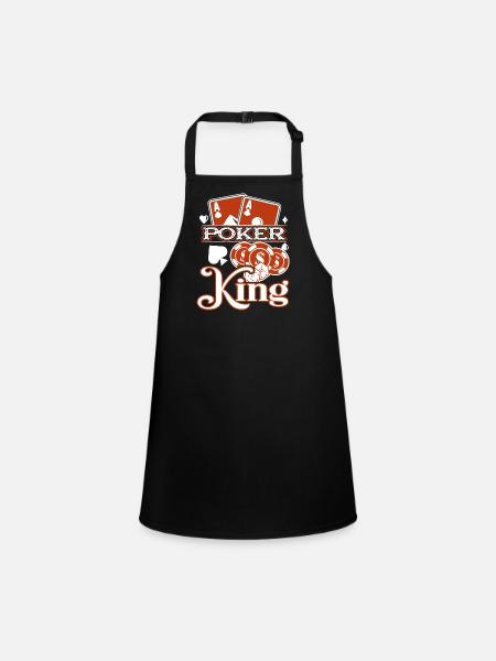 Poker Poker King - Children's Apron - black - Front