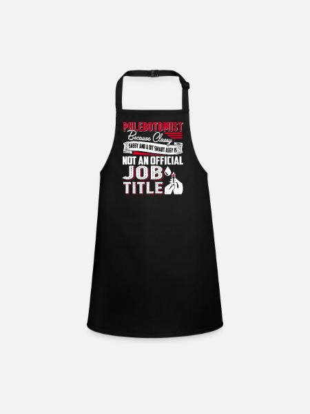 Phlebotomist Phlebotomist Job Title - Children's Apron - black - Front