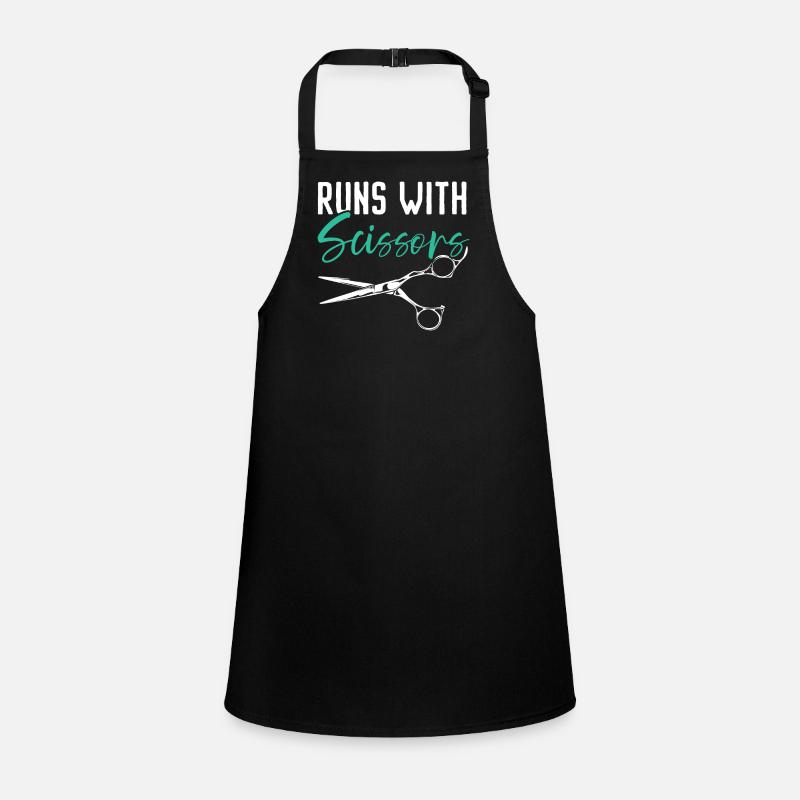 Runs with scissors barbershop hair clipper barber Children's Apron