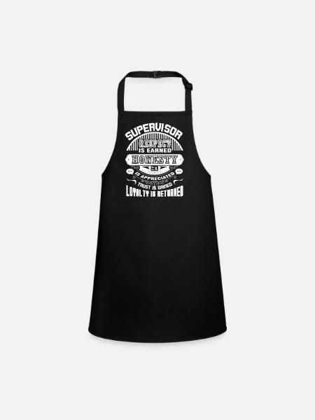 Supervisor Supervisor Respect Is Earned - Children's Apron - black - Front