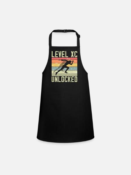 XC running present for men and women - Children's Apron - black - Front
