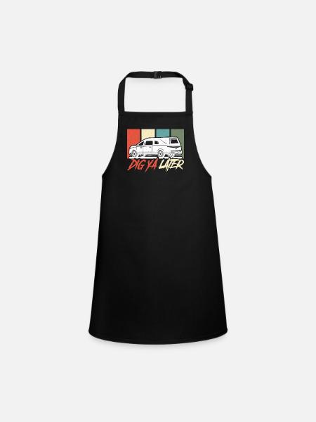 Embalmer Dig Ya Later Retro Funeral Home Embalmers - Children's Apron - black - Front