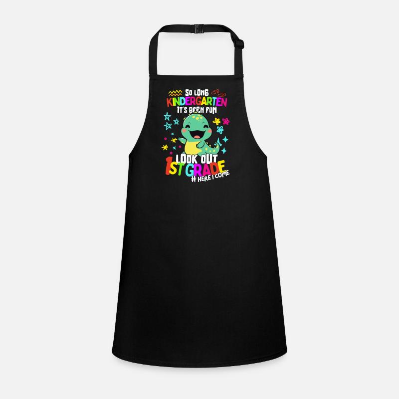 Dino Bye Bye Kindergarten: Enrollment 1st grade Children's Apron