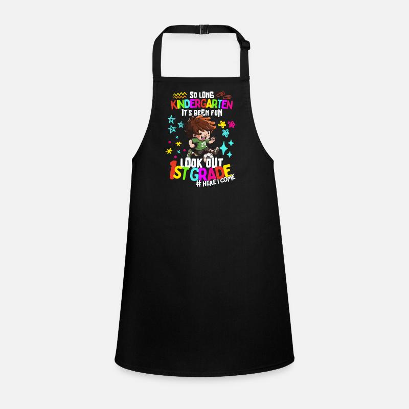 Soccer Bye Bye Kindergarten Enrollment 1st Grade Children's Apron