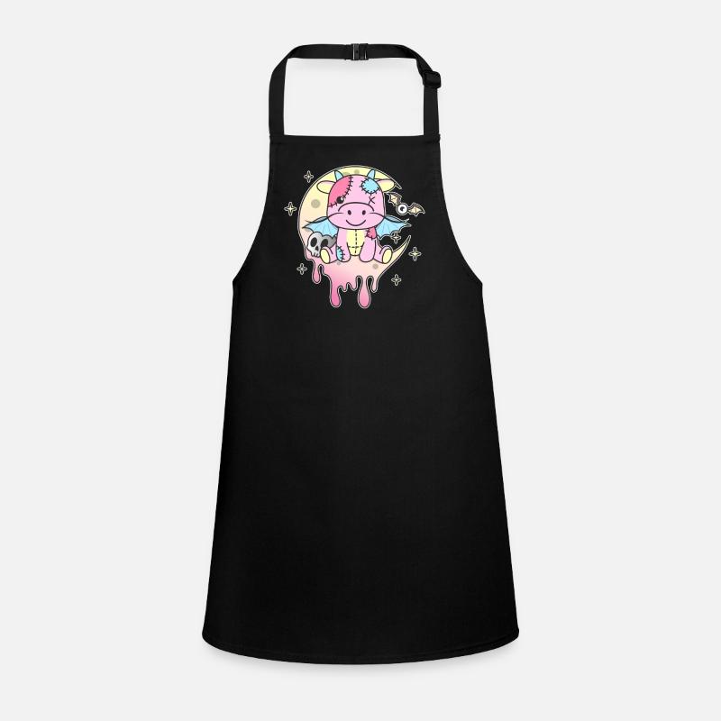 Kawaii Gothic Drache Pastellfarben Gothic Goth Schürze für Kinder