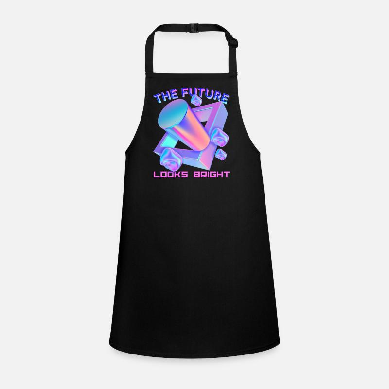 Futuristic shape, future design, funny saying Children's Apron