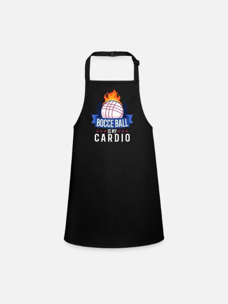 Bocce is my cardio - Children's Apron - black - Front