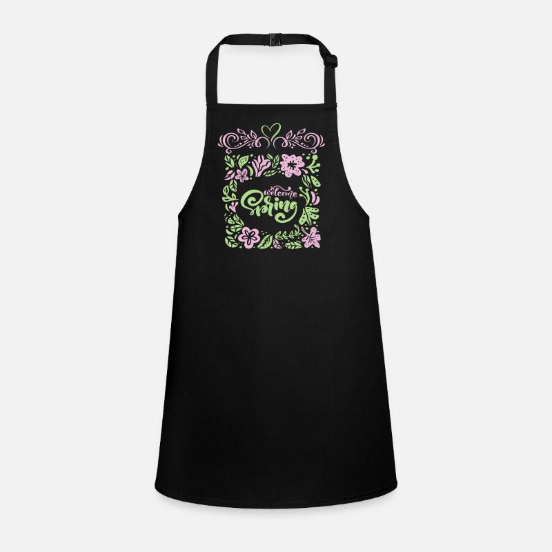 Spring, Saying Welcome-Spring, Typography Children's Apron