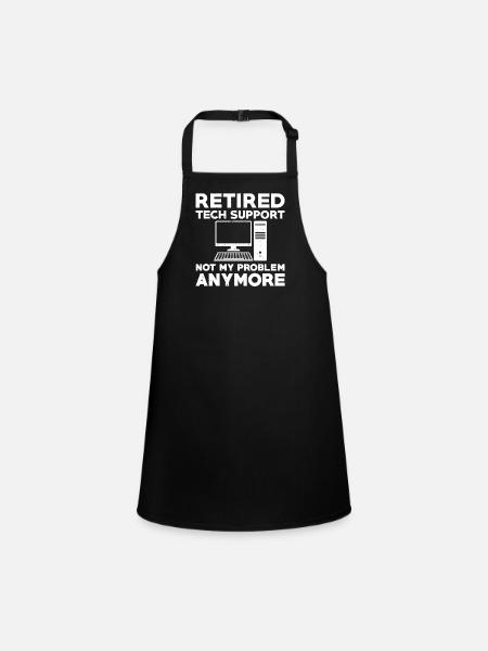 Retired Technical Support - Children's Apron - black - Front