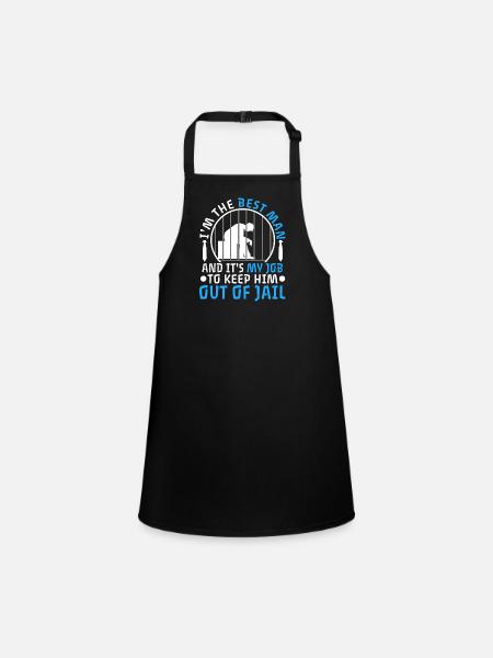 Im the best man - Children's Apron - black - Front