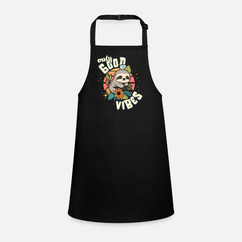 Seulement de bonnes vibrations: Good Life Cute Cartoon Sloth Tablier Enfant