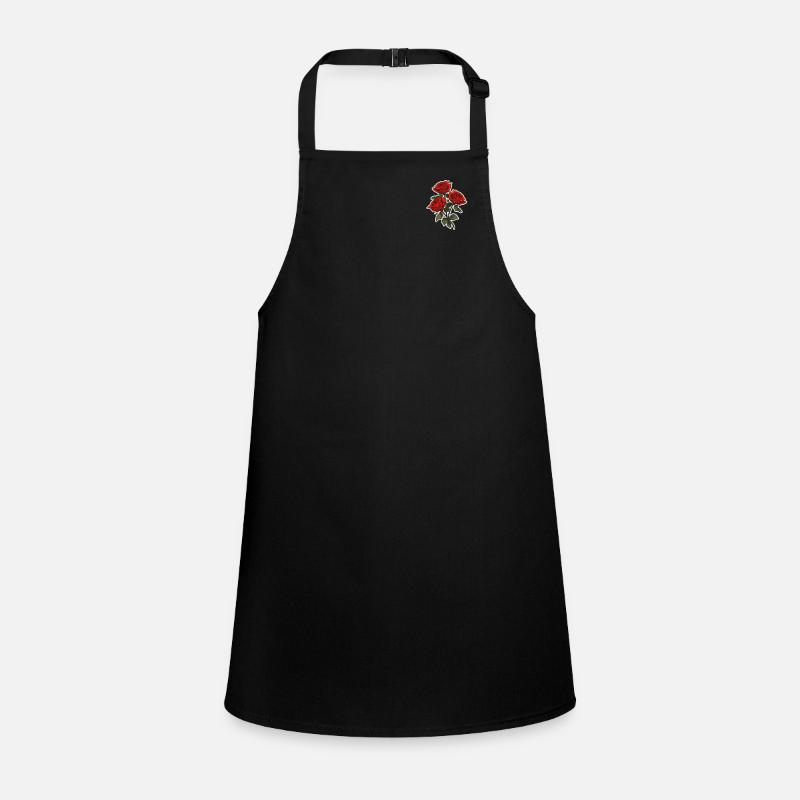 Cool Patch Red Roses Vintage Floral Flowers Lover Children's Apron