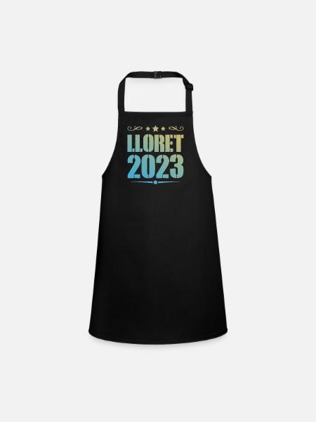 Lloret De Mar 2023 - Schürze für Kinder - Schwarz - Vorne