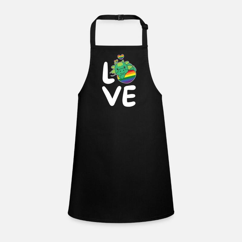 Rainbow Flag Pride LGBTQ Cute Dragon Love Children's Apron