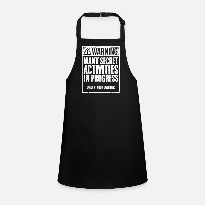 Funny Many Secret Activities In Progress For Children's Apron