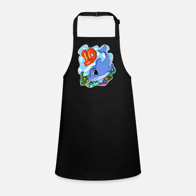 10th Birthday Motif Dolphin - dix ans Tablier Enfant