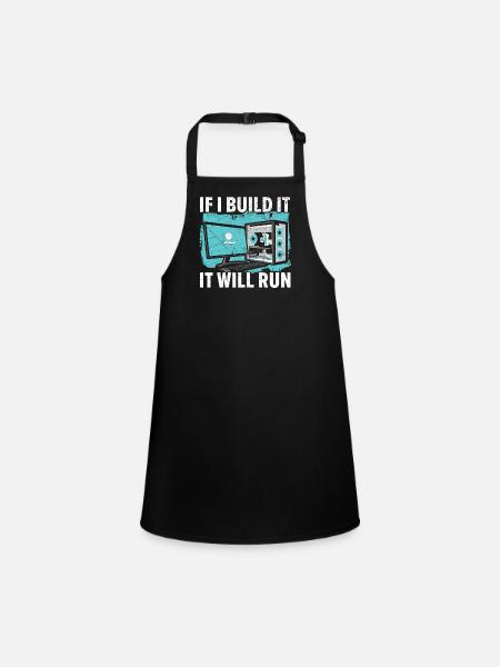 You clicked on the link, right? - Children's Apron - black - Front