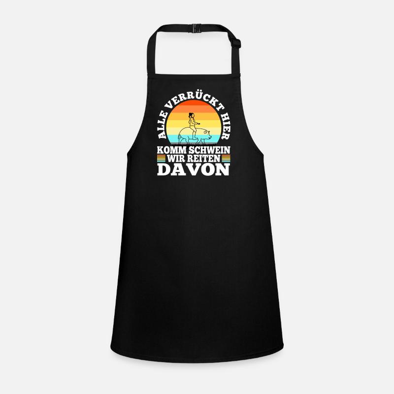 Everybody crazy here come pig we're going Children's Apron