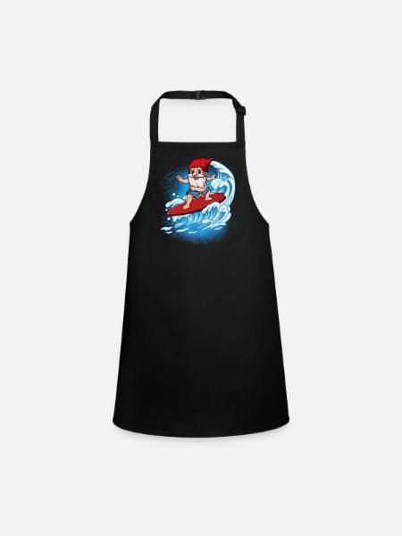 Surfeurs de vagues Surfeurs Surfeurs - Tablier Enfant - noir - Devant