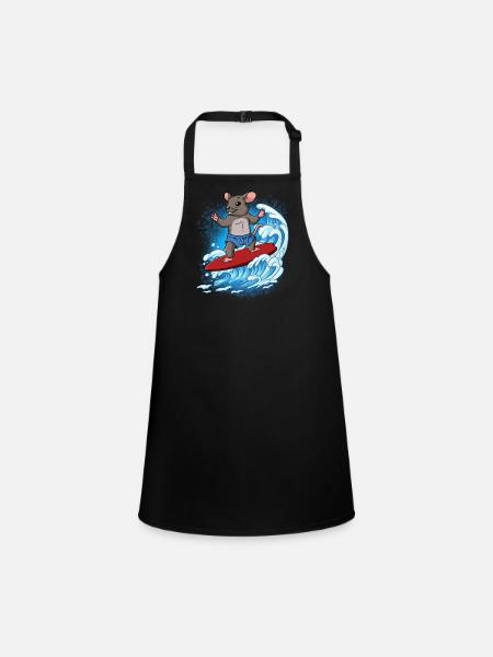 Surfeurs de vagues Surfeurs Surfeurs - Tablier Enfant - noir - Devant