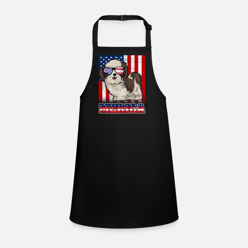 4 juillet Dog Merica Tablier Enfant