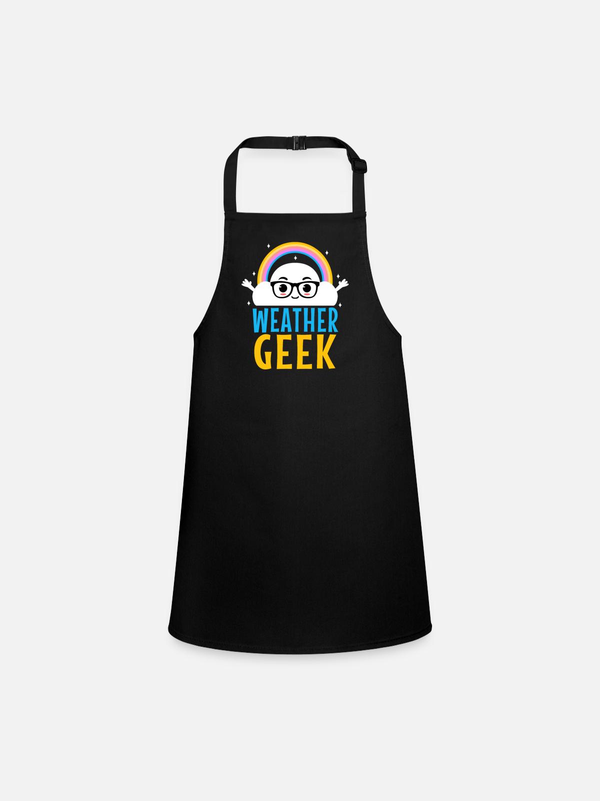 Weather Geek - Children's Apron - black - Front