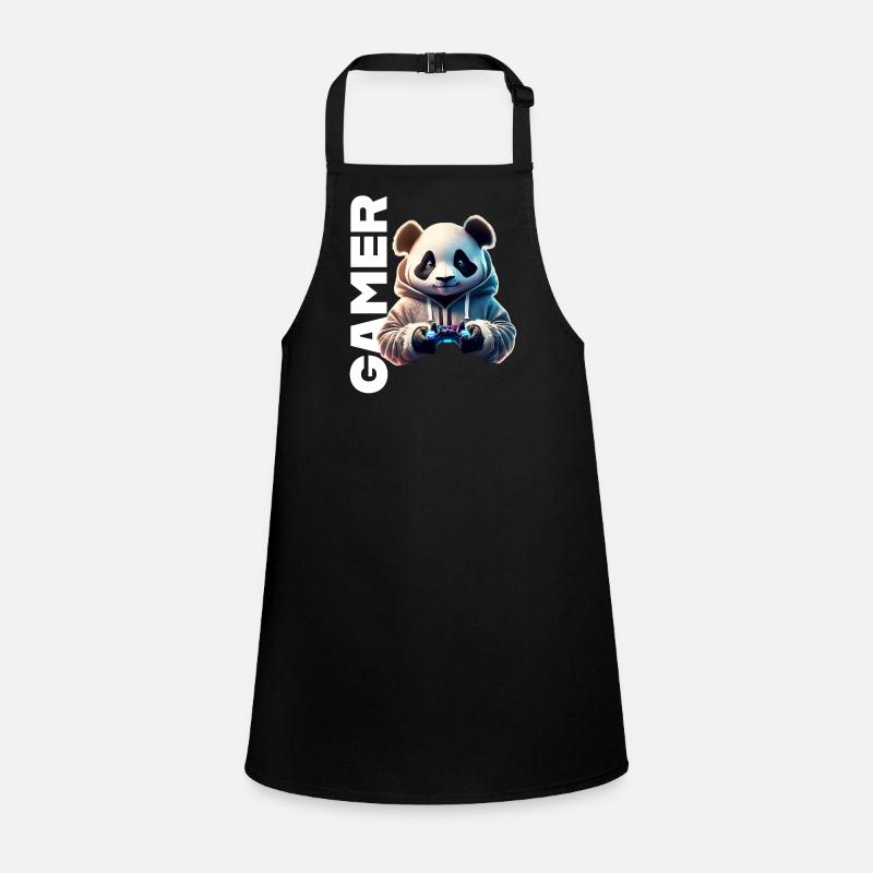 Lettrage de joueur avec panda cool Tablier Enfant