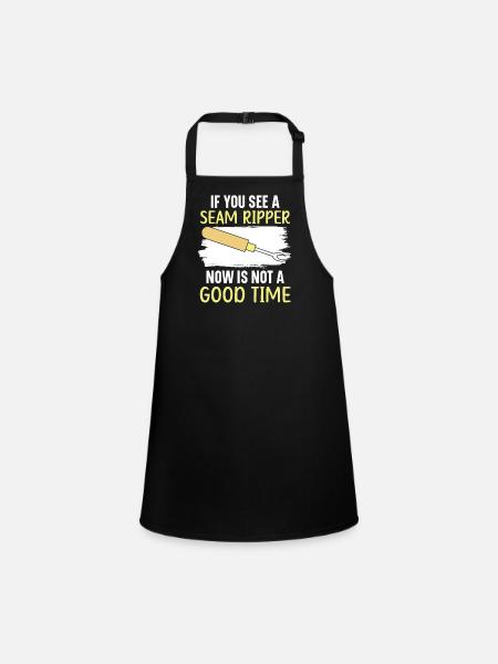 If you see a seam ripper, there is no g - Children's Apron - black - Front