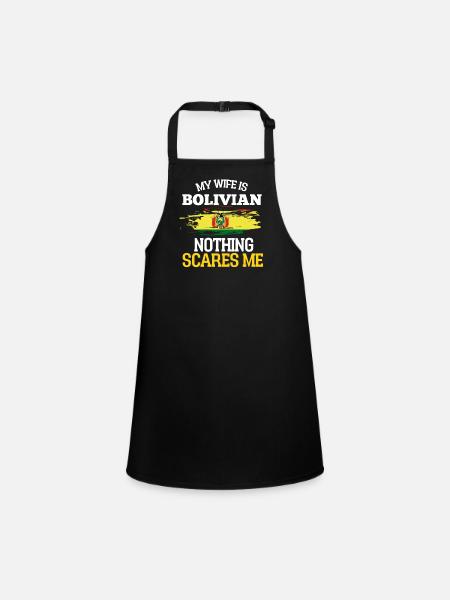 Bolivia - Children's Apron - black - Front