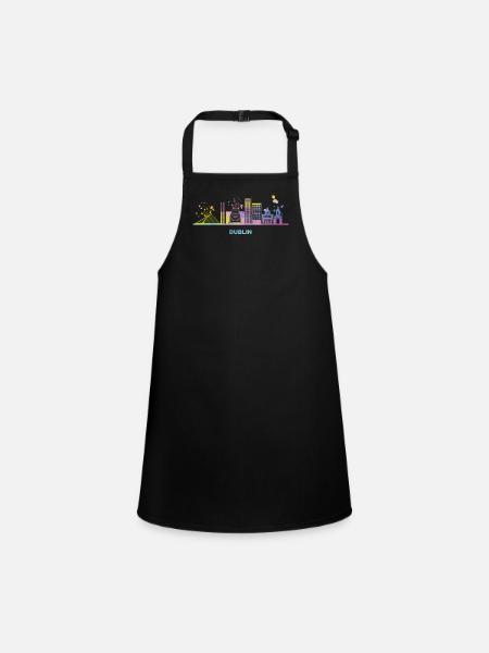 Dublin Skyline Dublin - Children's Apron - black - Front