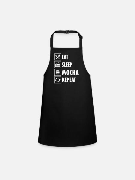 Drôle de cadeau de café Moka - Tablier Enfant - noir - Devant