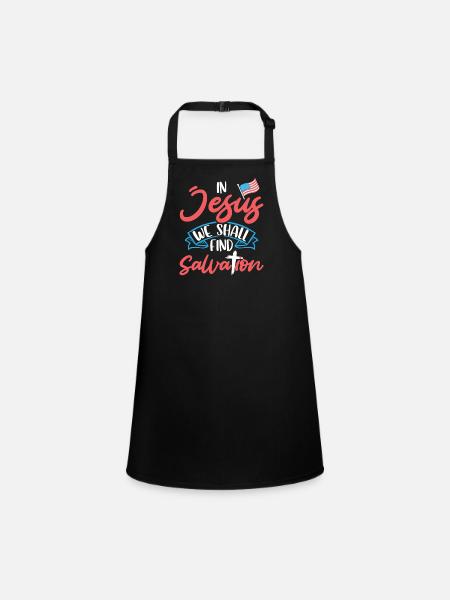 In Jesus we will find salvation American - Children's Apron - black - Front