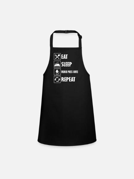 Café pressé français - Tablier Enfant - noir - Devant