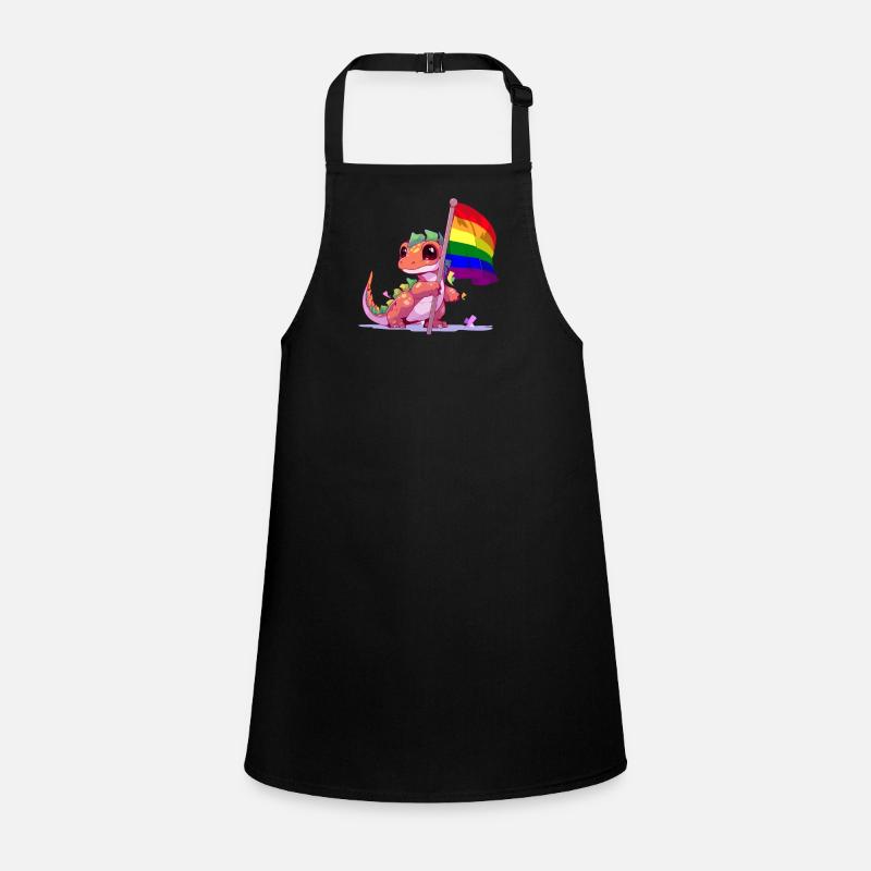 Dinosaur LGBT Pride Transgender Rainbow Flag Pun Children's Apron