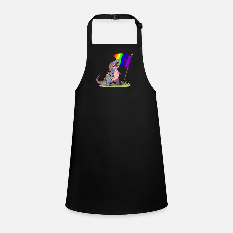 Funny Dinosaur LGBTQ Community Rainbow Lover Pun Children's Apron