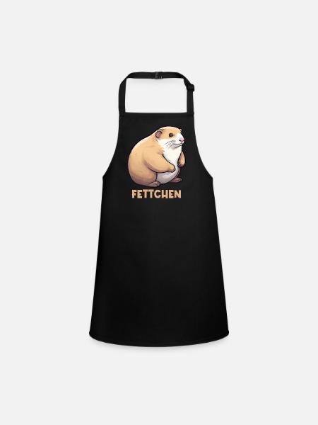 Fat ferret - Children's Apron - black - Front
