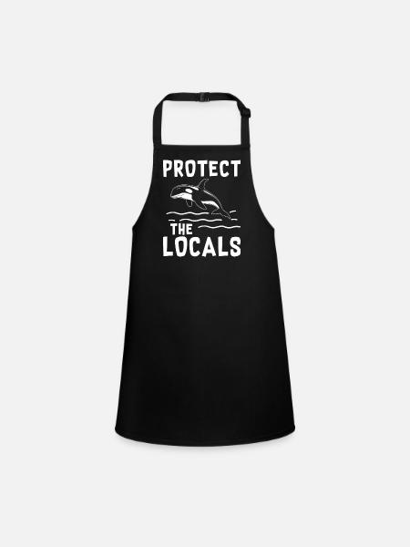 Orca Killer Whale Protection Marine Conservationist - Tablier Enfant - noir - Devant