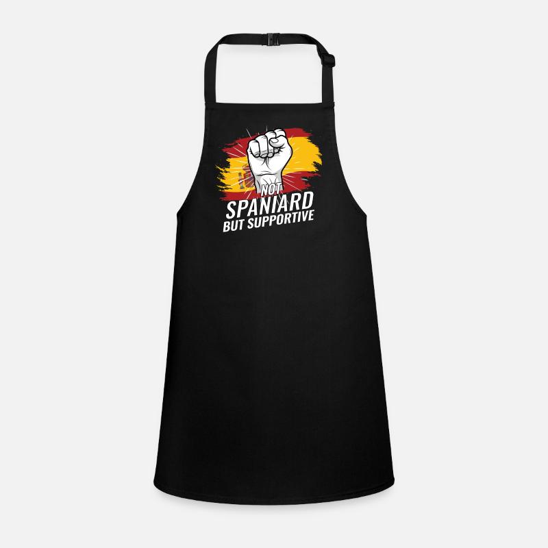 Not Spaniard But Supportive Spain Flag Country Children's Apron